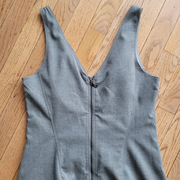 Banana Republic Gray Sleeveless Pencil Sheath Dress V Neck 2 - Picture 6 of 16